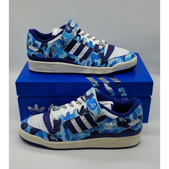 Adidas Bape x Forum Low 84 \'30th Anniversary- Blue\' Sneakers ID4772 main image 14